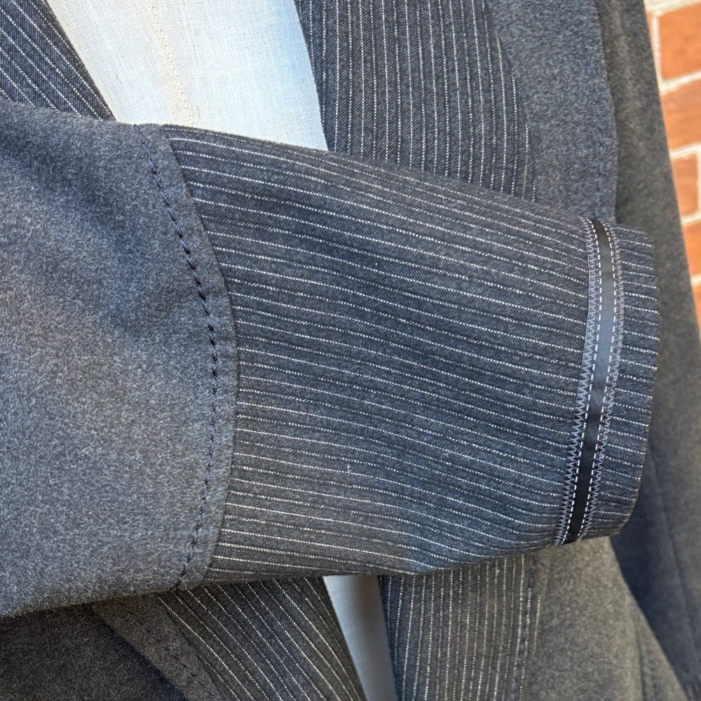 Indies Blazer Charcoal Pinstripe Details - Picture 5 of 9